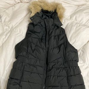 Banana Republic fur hood vest